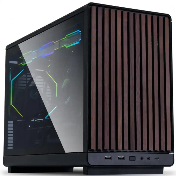 Lian Li DAN A3-mATX, Tempered Glass, Black Wood Edition 1