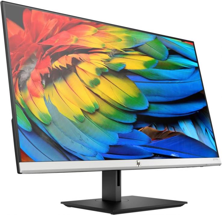 Ултра тънък монитор HP 24fh 23.8" IPS (1920 х 1080), Черен/Сребрист | 4HZ37AA 1