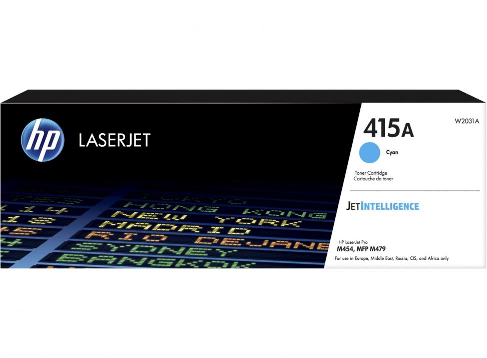 Оригинална тонер касета HP 415A Cyan за HP LaserJet M454, MFP M479 | W2031A