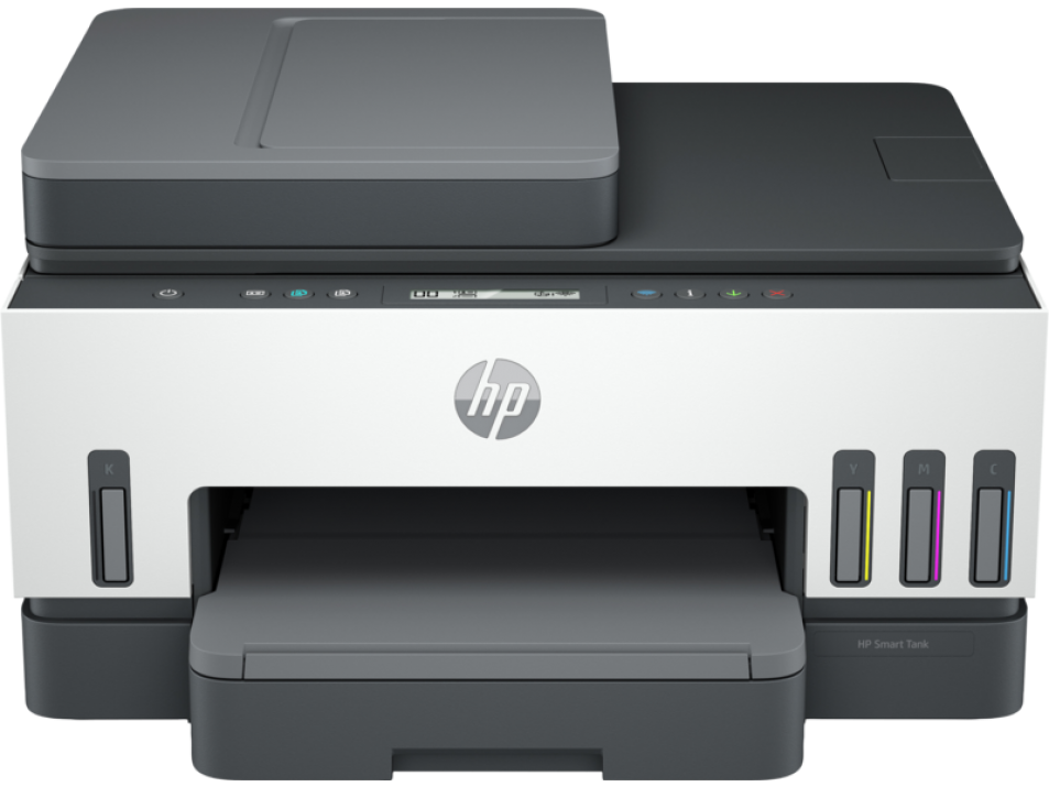 Мултифункционално устройство HP Smart Tank 750 AiO,  Ethernet, Цветен печат, с евтин консуматив, Бял/Сив | 6UU47A 1