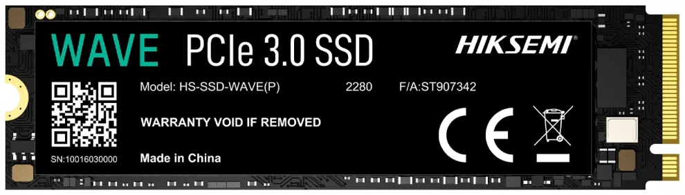 Hiksemi WAVE(P) 128GB SSD, PCIe Gen 3 x 4, NVMe  | HS-SSD-WAVE(P)-128G 1