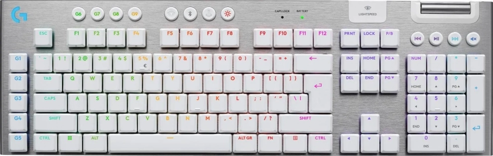 Безжична геймърса механична клавиатура Logitech G915 X LIGHTSPEED Low-Profile, GL Brown Tactile Switches, Бяла | 920-012690
  1