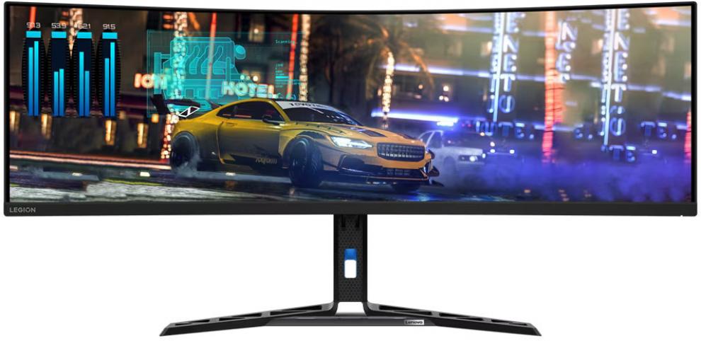 Геймърски монитор Lenovo Legion R45W-30, 44.5", VA, Dual QHD (5120 x 1440),165Hz, 1ms, AMD FreeSync, Черен | 67B1GAC3EU 1