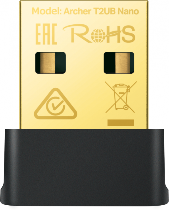 Bluetooth 4.2 USB адаптер TP-LINK Archer T2UB Nano, AC600, Dual Band, Черен 1
