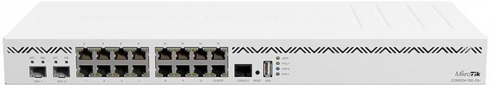 Суич Mikrotik, 16-портов, 2 SFP+ порта | CCR2004-16G-2S+ 1