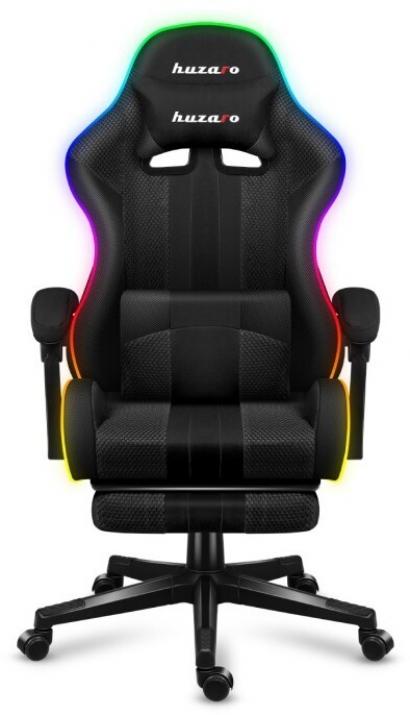 Геймърски стол HUZARO FORCE 4.7 RGB Mesh с подвижна опора за крака - Черен 1