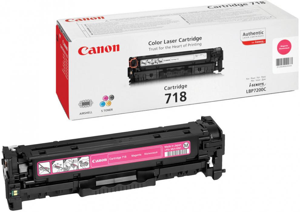 Оригинална тонер касета Canon CRG-718 Magenta | 2660B002AA