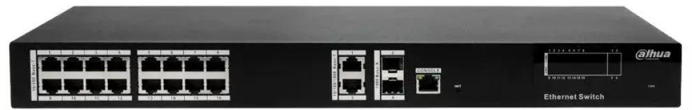 Комутатор Dahua PFS4220-16T, 16FE+2GE+2GE SFP, Web управляем 1