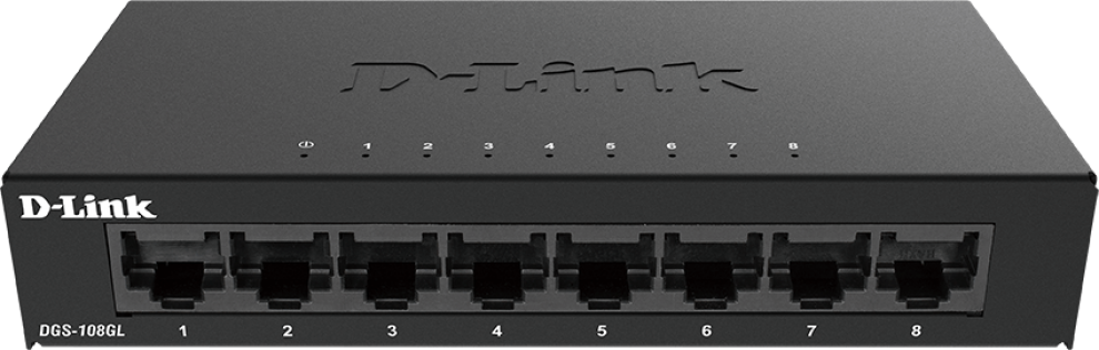 Суич D-Link 8-порта DGS-108GL 1