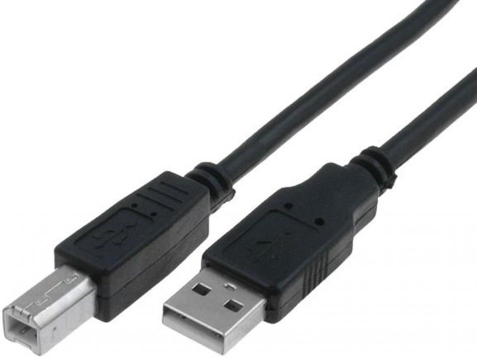 Кабел VCom USB-AM към USB-BM 2.0, Черен, 1.8м | CU201-B-1.8m