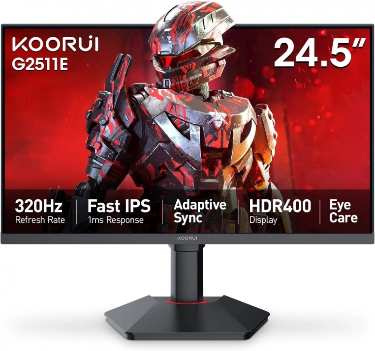 Геймърски монитор KOORUI G2511E, 24.5" IPS FHD (1920 x 1080), 320Hz, Free-sync, Adaptive Sync, HDR 400, Черен | G2511E 1