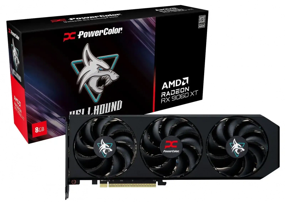 PowerColor Hellhound AMD Radeon RX 9060 XT 8GB GDDR6 OC Edition 1