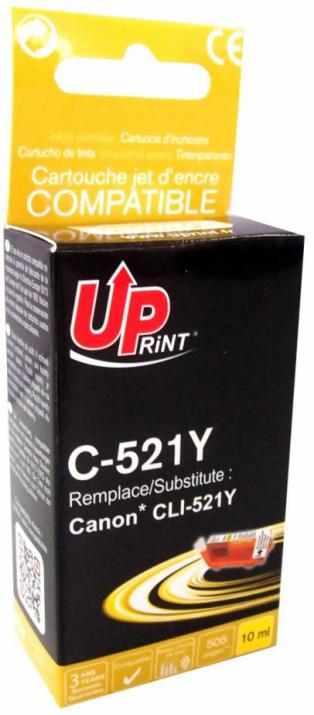 Съвместима мастилница UPRINT CLI521 CANON, С чип, Yellow