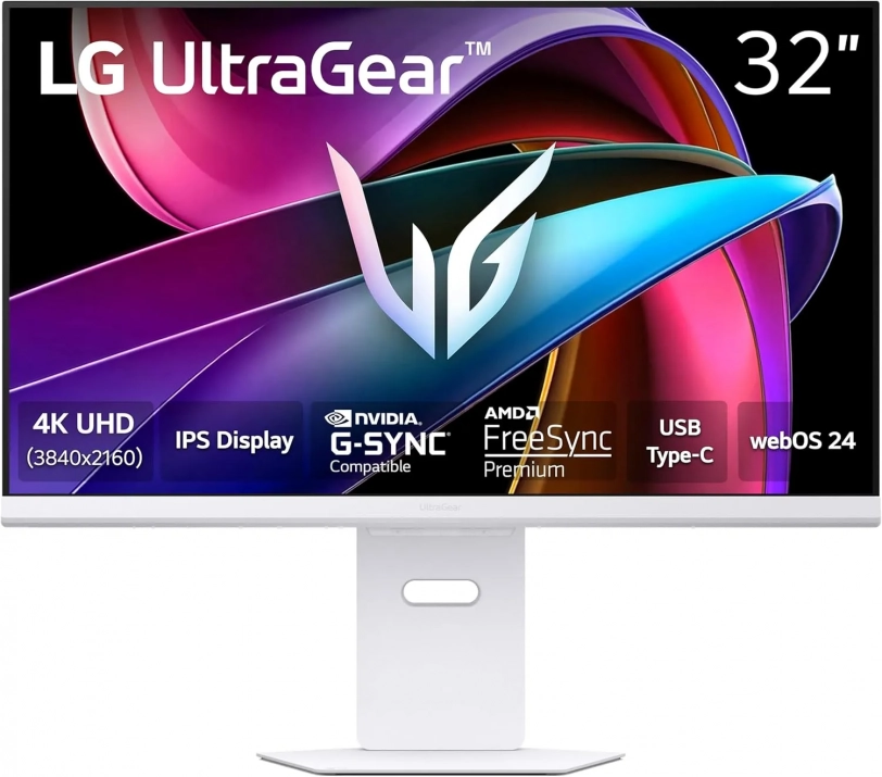 Геймърски монитор LG UltraGear 32G810SA-W, 31,5", IPS, 4K (3840 x 2160), 144Hz , G-Sync, Freesync, HDR 10, Бял | 32G810SA-W 1