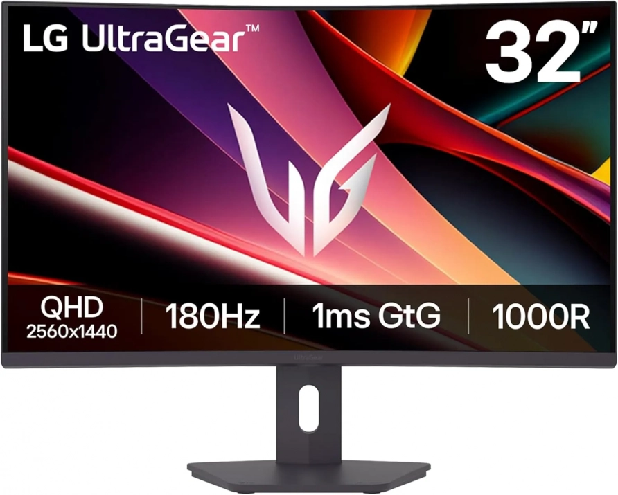 Геймърски монитор LG UltraGear 32G600A-B, 31.5", QHD (2560 x 1440) VA Curved, 180Hz, G-Sync, FreeSync, Черен | 32G600A-B 1