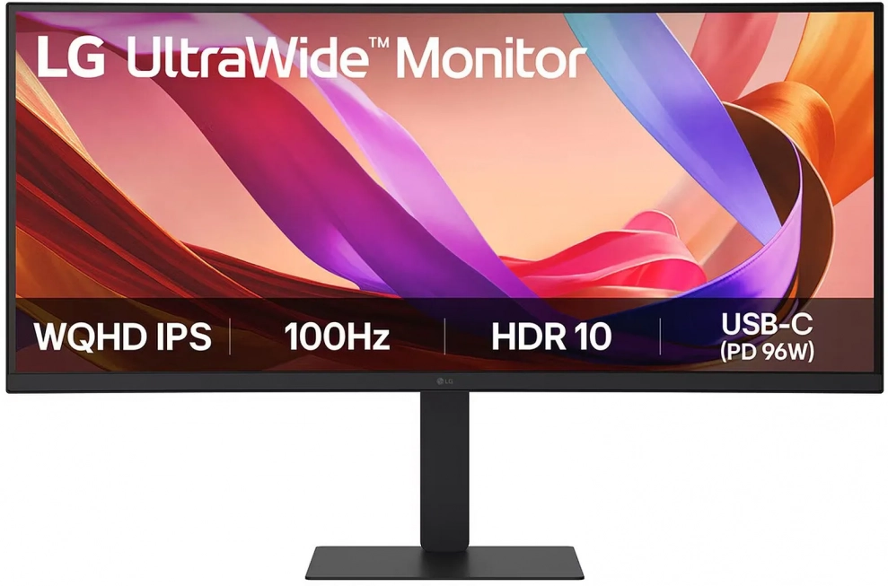 Монитор LG 34U650A-B, 34" UltraWide, IPS, WQHD (3440x1440), Curved, 100Hz, HDR 10, Черен | 34U650A-B 1
