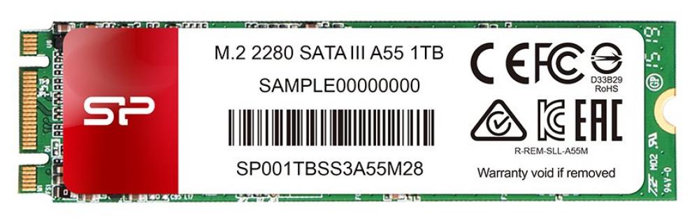 SILICON POWER A55 1TB SSD M.2 2280, SATA | SP001TBSS3A55M28 1
