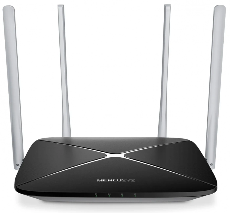 Безжичен рутер Mercusys AC12, AC1200, 5x10/100Mbps порта, 4 x 5dBi фикс. omni антени | AC12 1