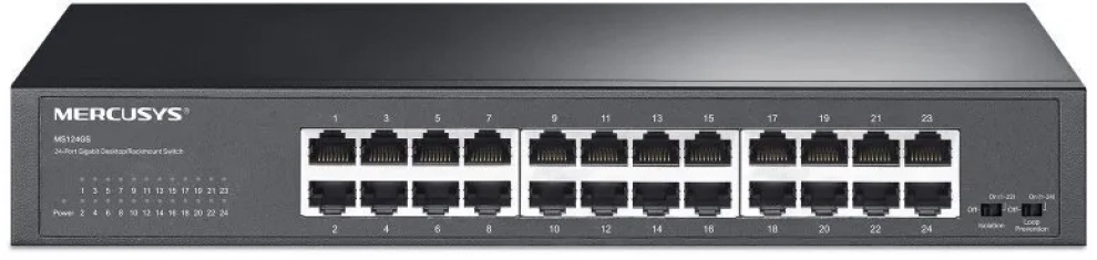 Суич Mercusys MS124GS, 24-портов, Gigabit, Черен 1