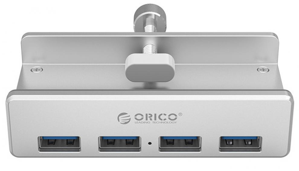 USB хъб Orico MH4PU-SV-BP, 4-портов,  USB 3.0, Сив  1