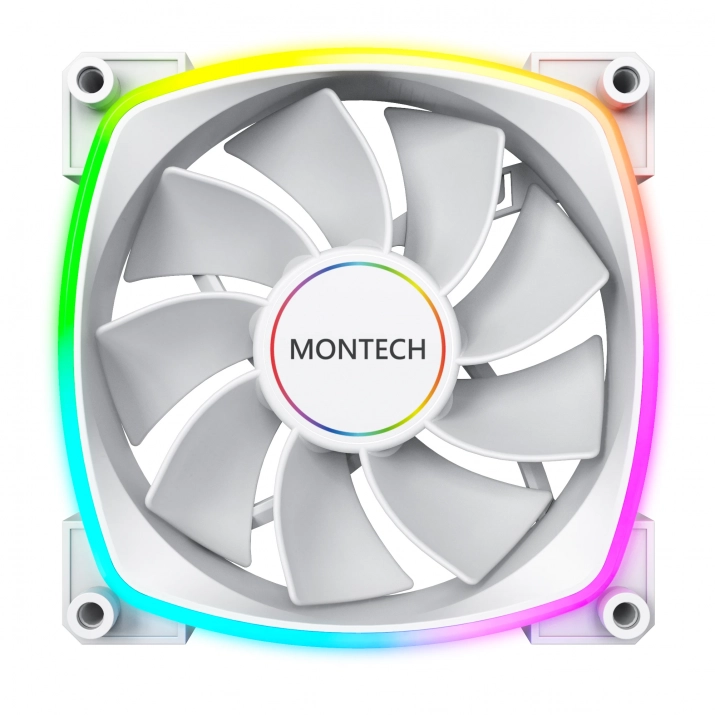 Вентилатор Montech RX140 PWM, 140mm, ARGB, White 1
