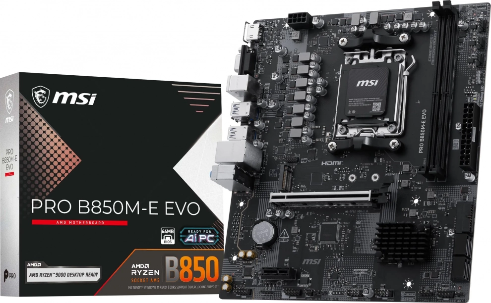 Дънна платка MSI PRO B850M-E EVO 1