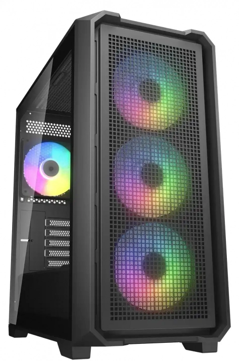 Cougar MX600 Mini V2, RGB, Mini Tower, 4 Fans, Black | 	CGR-2TC9B-RGB 1