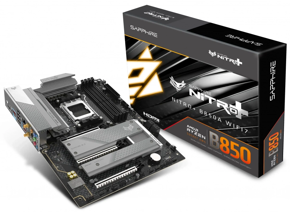 Дънна платка Sapphire NITRO+ B850A WIFI 7 | 52123-03-40G 1