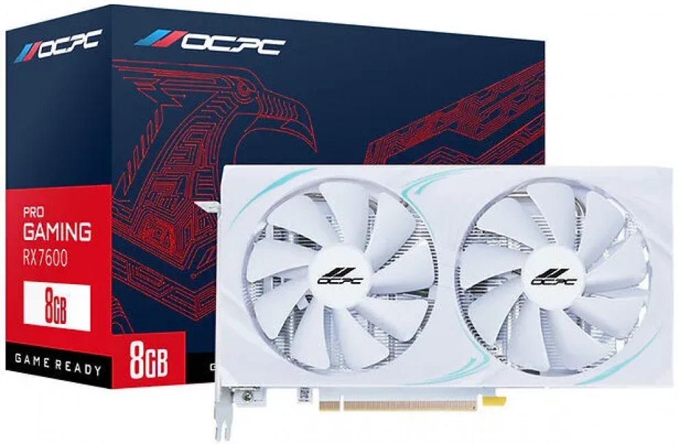 OCPC Radeon RX 7600 8GB GDDR6 128bit WHITE • 13141756 ⋙ Цена