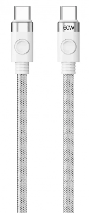 Кабел Orico USB 3.1 Type-C M/M, PD 60W, 1м, Бял | CDX-60CC-WH-BP   1