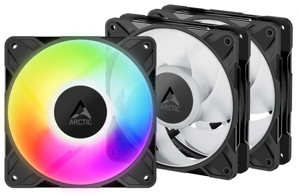 Комплект вентилатори Arctic P12 Pro A-RGB, 3 х 120 mm, PWM, Черен | ACFAN00310A 1