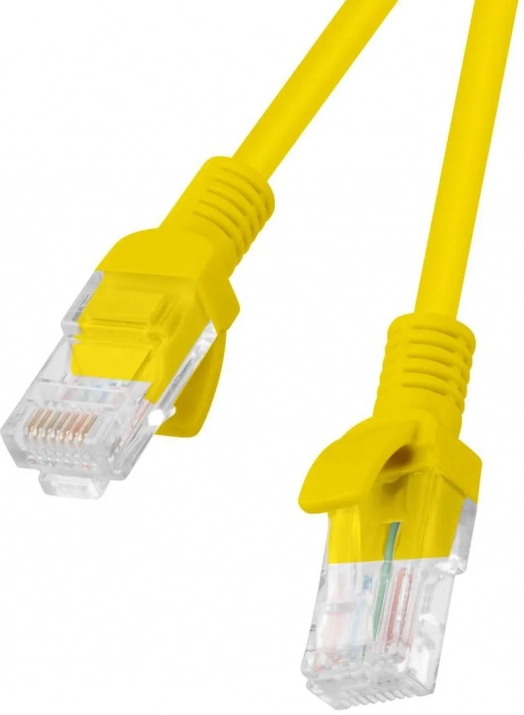 Пач кабел Lanberg RJ-45 към RJ-45, CAT.6, 5 метра, Жълт | PCU6-10CC-0500-Y 1