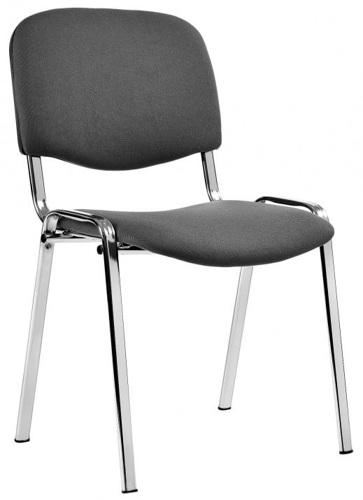 Посетителски стол Antares Taurus TNT, хром рамка CR, дамаска Cagli Eco C13 - Сив 1