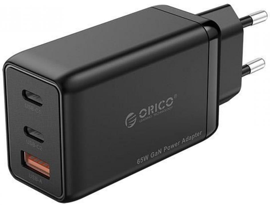 Зарядно устройство Orico, Черен | PV65-1U2C-EU-BK 1
