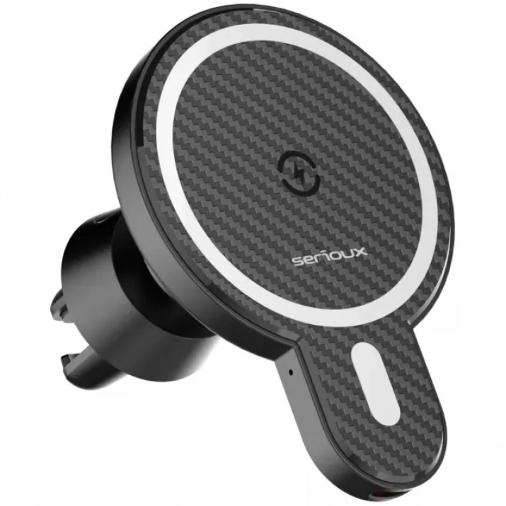 Безжично зарядно за кола Serioux CH02W, 15W, Quick Charge, Черно  1