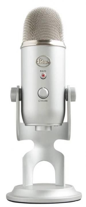Настолен микрофон Logitech YETI Premium Multi-Pattern with Blue voice, Silver | 988-000238
 1