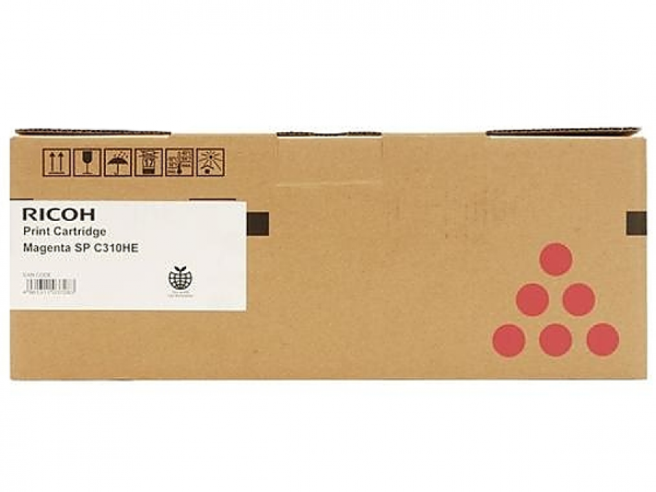 Оригинална тонер касета Ricoh SPC310HE,  за SP C310/SP C231SF/C311N/SP C231N/SP C320DN/SP C242DN/SP C342DN, 6600 копия, Червена