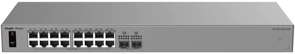 Суич Ruijie RG-ES216GC2MS, 16-портов, 2x2.5 SFP, Gigabit Smart Cloud Managed 1
