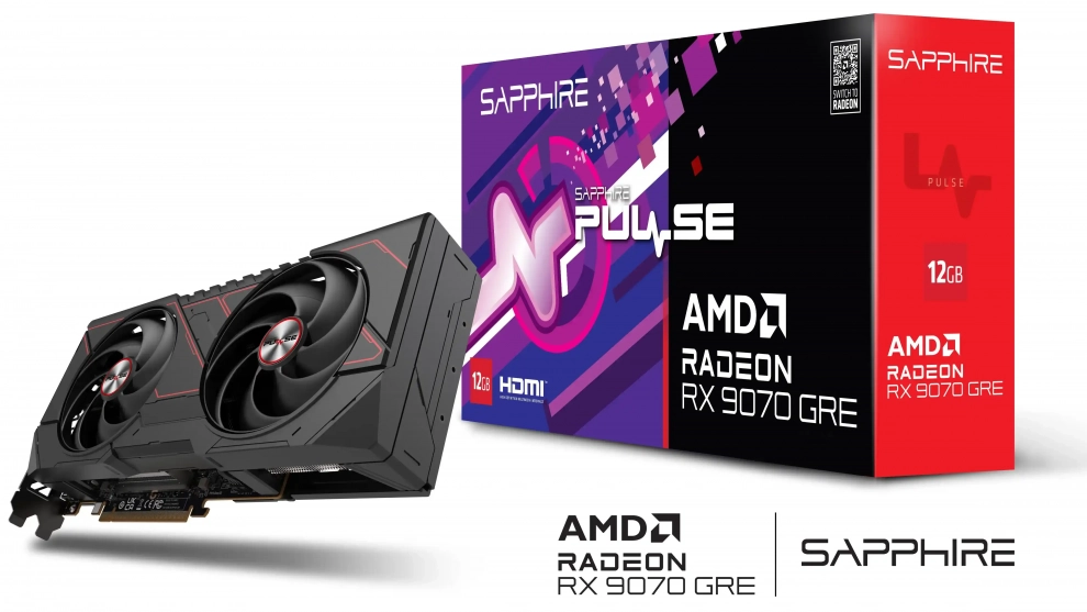 Sapphire PULSE AMD Radeon RX 9070 GRE 12GB GDDR6 OC Edition  1