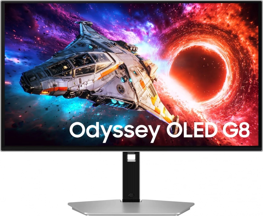 Геймърски монитор Samsung Odyssey OLED G8, 27", QD-OLED, 4K UHD (3840 x 2160), 240 Hz, 0.03ms, HDR, FreeSync, Сребрист | LS27HG800SUXEN 1