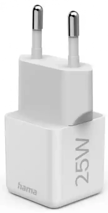 Адаптер за зареждане Hama, 25W PD, QC 3.0, USB-C, Бял | 201981 1