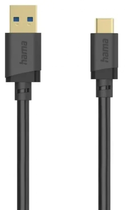 Кабел Hama USB-A M/ USB-C M 3.2 Gen 1, 0.25 м, Черен | 202004 1