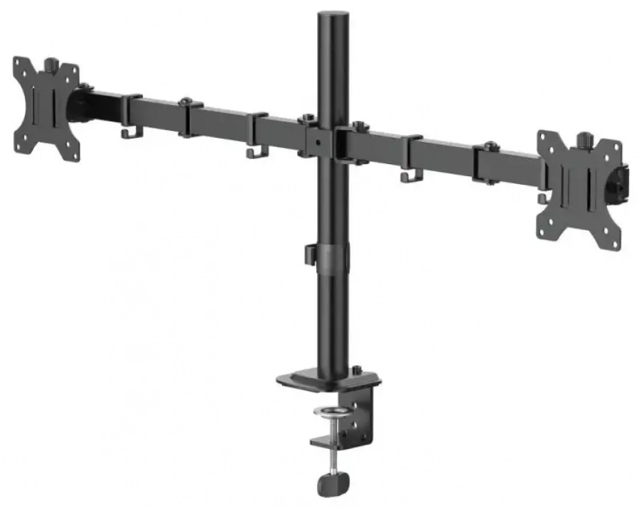 Регулируема стойка за 2 мониторa Hama, 13"-35", до 24кг, Черна | 220903 1