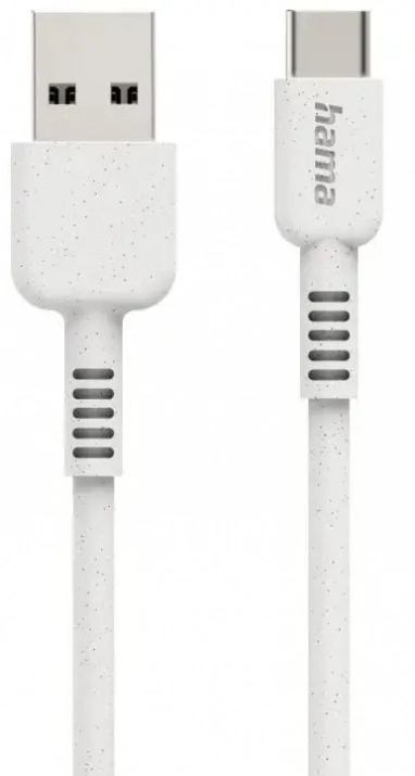 Кабел Hama Eco, USB-A M/USB-C M, 1м, Бял | 187281 1