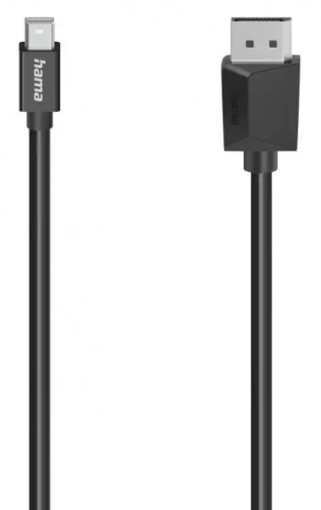 Кабел Hama Mini DisplayPort M /  DisplayPort M 1.2, 4K, 1.50 м, Черен | 200710  1
