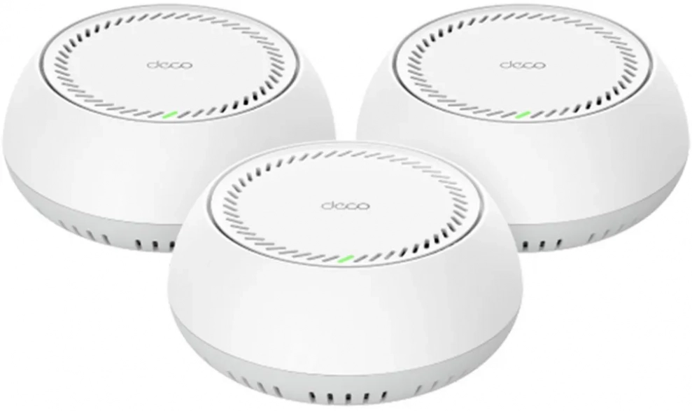 Цялостна домашна Mesh WiFi 7 система TP-Link Deco BE65-PoE, BE9300, Tri-Band, 3 броя, Бяла 1