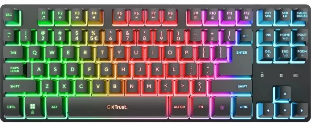 Геймърска безжична клавиатура Trust GXT 831 Thado TKL, US, Черна | 26169 1
