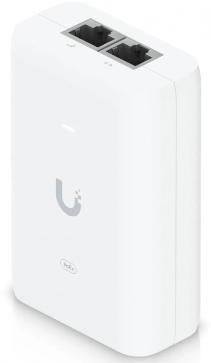 POE инжектор Ubiquiti U-POE+, 30W, 48V, Бял 1