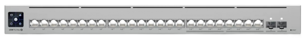 Суич Ubiquiti UniFi Pro Max 24 PoE, 24-портов, PoE Layer 3, Сив | USW-Pro-Max-24-POE 1