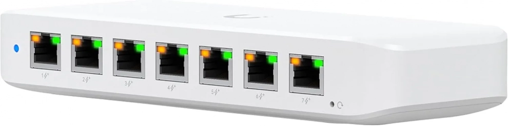 Суич Ubiquiti Ultra 42W, 7-портов, Layer 2, Gigabit, PoE, Бял | USW-Ultra 1